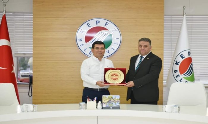 TÜSİKON GENEL BAŞKANI ORHAN BEŞİKTEPE ‘DEN KEPEZ BELEDİYE BAŞKANI HAKAN TÜTÜNCÜ `YE ZİYARET