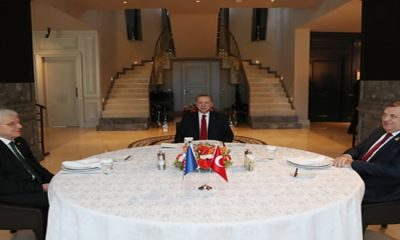 Cumhurbaşkanı Erdoğan, Bosna-Hersek Başkanlık Konseyi Üyeleri Caferoviç ve Dodik ile görüştü