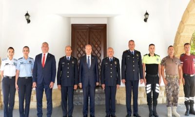 Cumhurbaşkanı Ersin Tatar, Polis Genel Müdürü Kasım Kuni ve beraberindeki heyeti kabul etti
