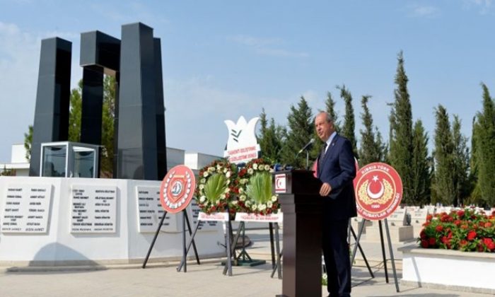 Cumhurbaşkanı Ersin Tatar, Taşkent Şehitliği’nde düzenlenen törende konuştu